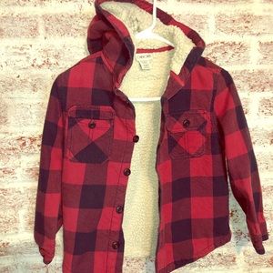 COPY - Youth Buffalo Plaid Sherpa lined shirt jac…